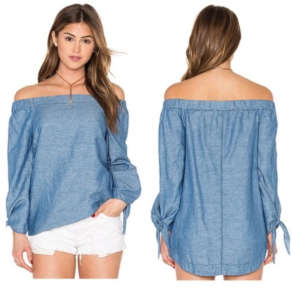 Free People ‘Show Some Shoulder’ Top Blue Size Med - Picture 4 of 10